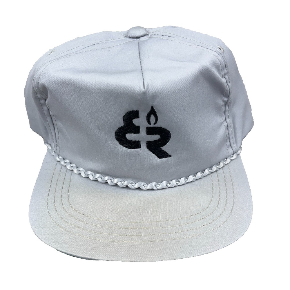 Vintage Elk Run Coal Mine Trucker Hat CapGray 90s Massey Energy Rope Youngan